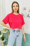 156524 B Yaka Kisa Kol Crop Tshirt